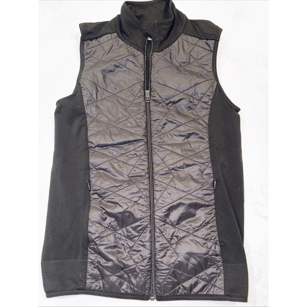 Athleta‎ Women's Vest Quilted Ribbed Black Size XS Extra Small Walking Casual